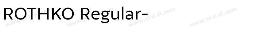 ROTHKO Regular字体转换